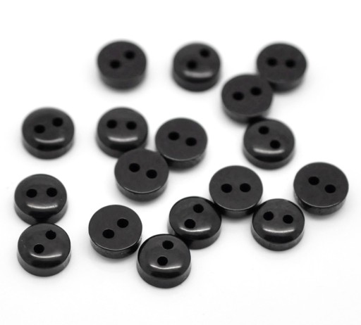 10ks mini gombíky, malé gombíky, 6mm čierne