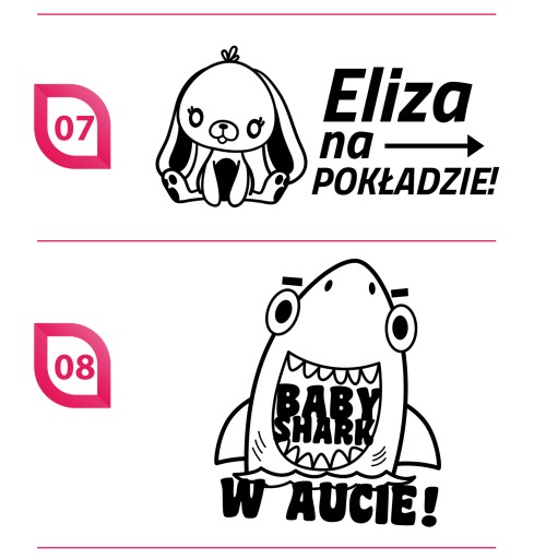 Nálepky na auto - dieťa v aute MENO