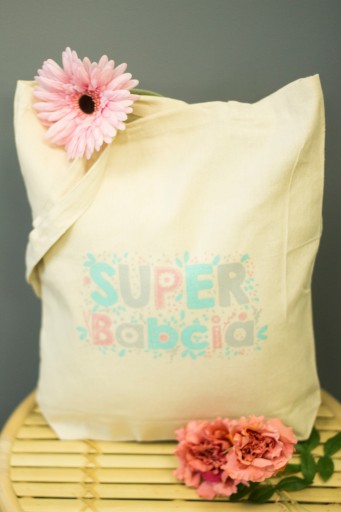 Bavlnená darčeková nákupná taška - Super Babička
