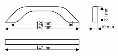 Nábytková úchytka Gamet UU17-128-G0007 Inox