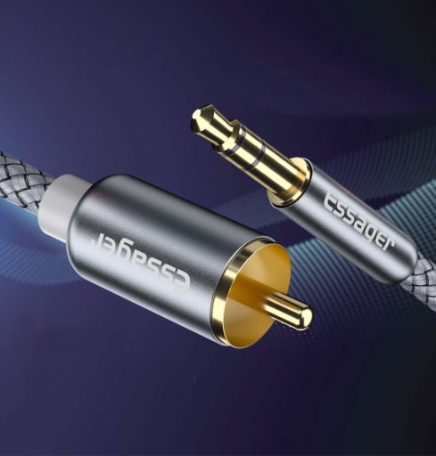 HQ MINI JACK KÁBEL 2x RCA CINCH STEREO GOLD HD 3M