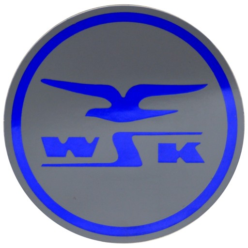 NÁLEPKA WSK PZL ŚWIDNIK MODRÁ ROUND 125 175