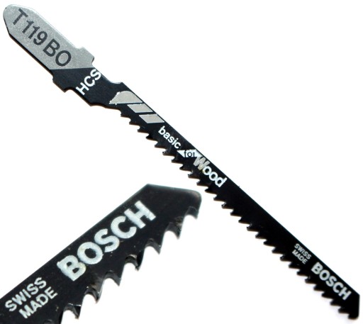 Úzky pílový list do priamočiarej píly Bosch T119BO na oblúky