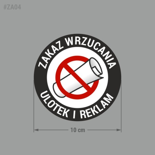 Zákaz vylepovania letákov a reklám - nálepka 10x10