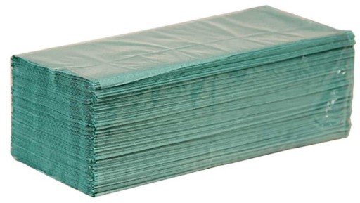 ZZ uterák, zelený odpadový papier, 1 vrstva, 200 ks.