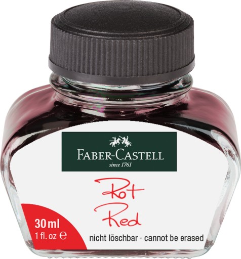 FABER CASTELL atrament do pera 30 ml červený