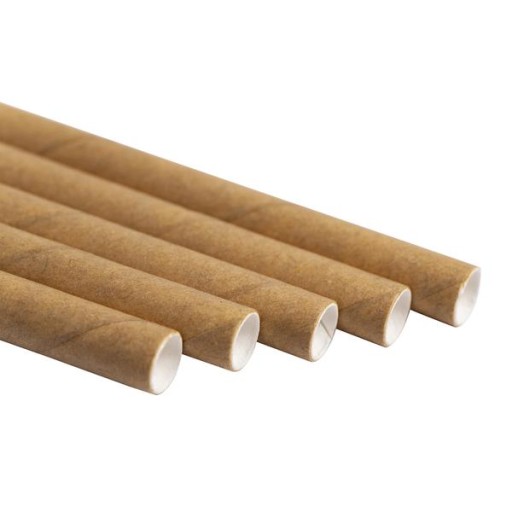 RÚRY z ECO KRAFT PAPIERových slamiek 6mm 20cm 100 kusov