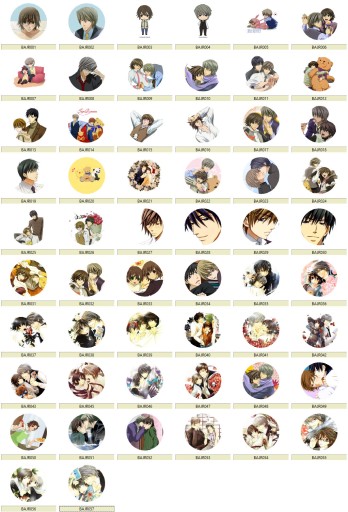 Špendlíky Manga Junjou Romantica YAOI VEĽKÝ VÝBER