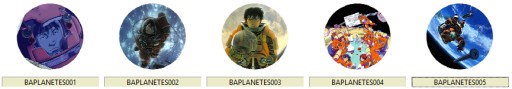 Manga Anime Planetes kolíky MNOHÉ DIZAJNY