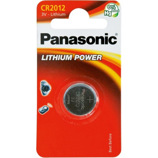 1x lítiová batéria Panasonic CR2012 3V DL2012 2012
