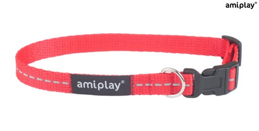 amiplay Reflective M reflexný golier, červený