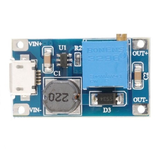STEP UP CONVERTER 5V - 28V DC 2A MT3608