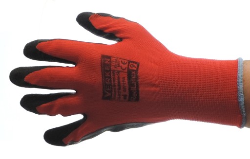 Verken Red Latexové rukavice veľkosť 9 - L 1 pár
