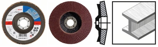 BOSCH lamelový kotúč na kov, drevo 125mm gr120