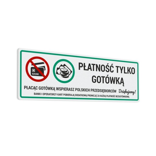 Platba iba v hotovosti - nálepka 10x30
