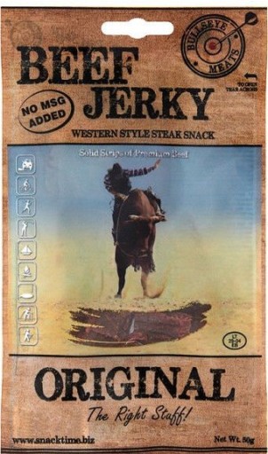 BEEF JERKY Sušené hovädzie mäso 50g pivný snack ORIGINÁL