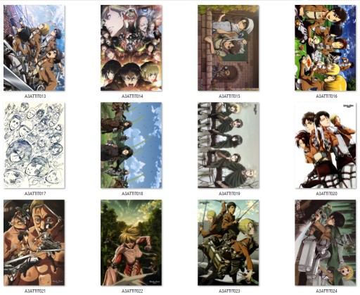 A3 Plagát Manga Anime Attack on Titan VEĽKÝ VÝBER