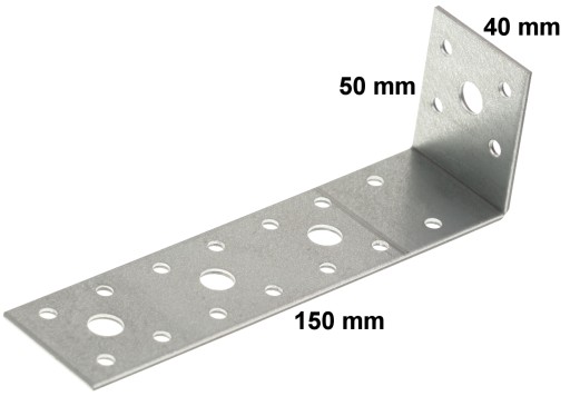 TESÁRSKY UHOL 150x50x40 mm KONEKTOR 2 kusy