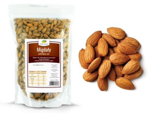 KALIFORNSKÉ MANDLE, CELÉ, PEKNÉ, VEĽKÉ, ČERSTVÉ 500g