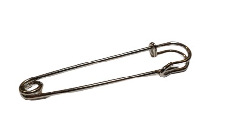 Veľký ozdobný škótsky zatvárací špendlík 7 cm. SILVER