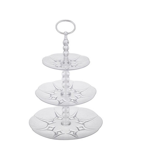 TORTA TANIER OVOCIE TRANSPARENTNÁ Pyramída 26cm, 3-poschodová
