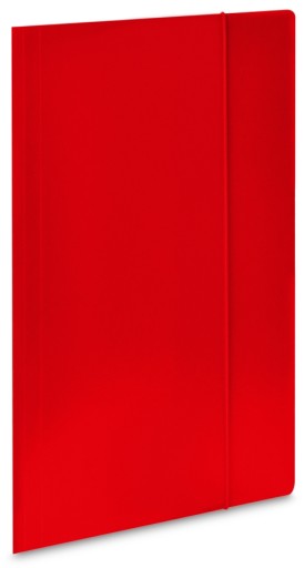 A4 zakladač s gumičkou, červený, 380g, pevný, lak Vaupe