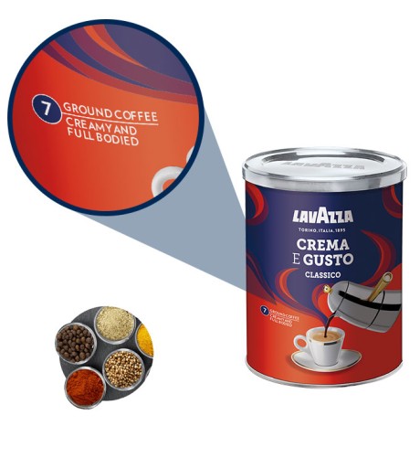 Lavazza Crema e Gusto Classico mletá káva 250g