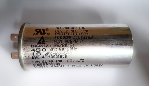 Motorový kondenzátor 18uF 450V