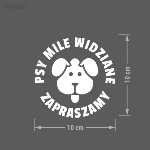 Psy vitajte - nálepka 10x10