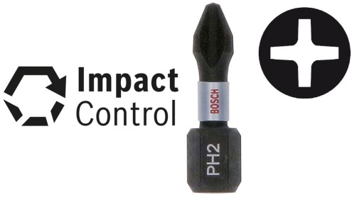 BOSCH IMPACT BIT TIP IMPACT CONTROL PH2 25mm 1ks