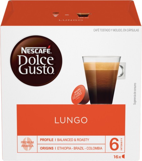 Kávové kapsuly NESCAFE Dolce Gusto Lungo 16 ks