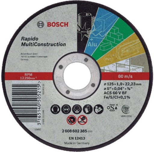 REZNÝ DISK BOSCH JEDEN PRE VŠETKÝCH 125x1mm