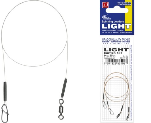 DRAK 1x19 Surflon náväzec 3kg LIGHT 15cm