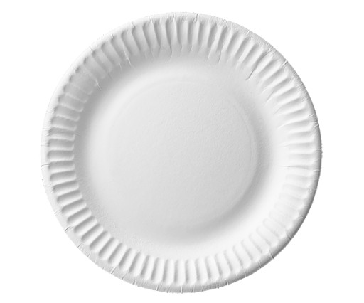 Biele papierové taniere, jednorázové dezertné taniere, 18 cm - 100 ks.