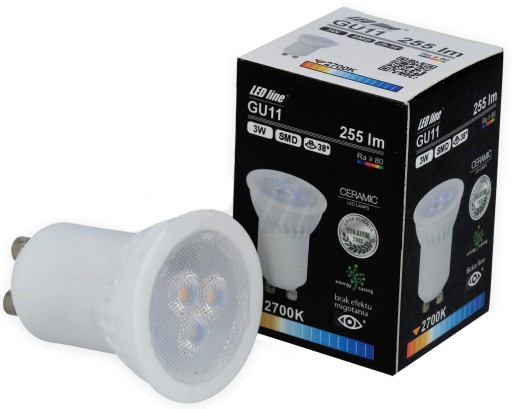 LED žiarovka MR11 GU10 3W 35mm Teplá KERAMICKÁ