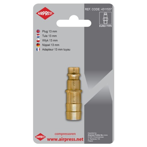 Zástrčka pre pneumatickú hadicu 13 mm EURO AIRPRESS