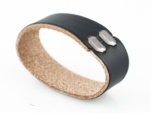 KOŽENÁ POUČKA NA OPASOK 4,5 CM, ČIERNA