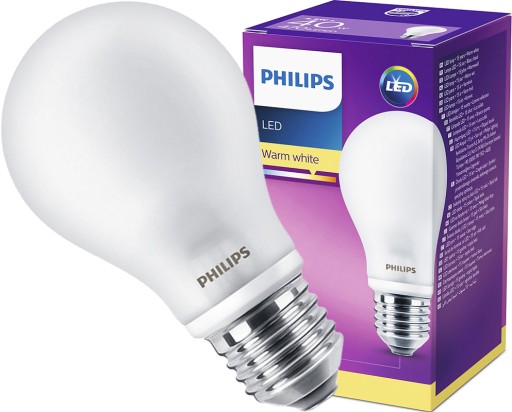 Klasické lampy LED žiarovka 4,5W=40W 470lm 2700K PHILIPS