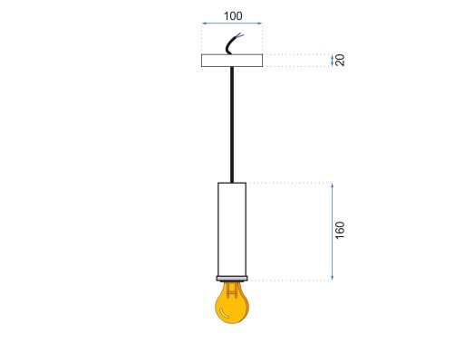 MODERNÁ OSTI A ZÁVISNÁ LAMPA, KOVOVÁ MODRÁ
