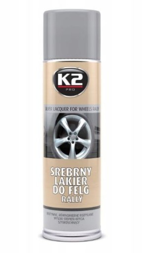 K2 STRIEBORNÁ FARBA NA RÁFKY 500 ML L332