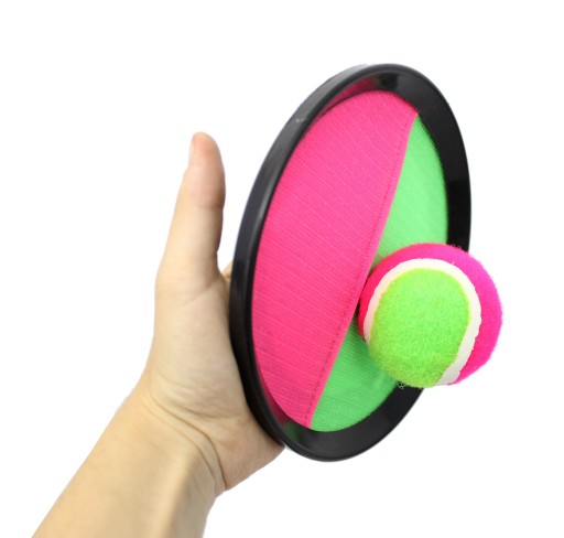 CHYŤOVAŤ LOPIČKU VELCRO HRA HÁDZAŤ CHAŤ PADLE + LOPTIČKA