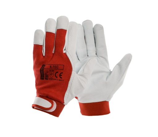 PRACOVNÉ RUKAVICE VYSTUŽENÉ KOZOU KOŽOU X-TEC 7