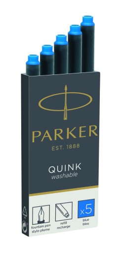 PARKER modré dlhé perá, umývateľné