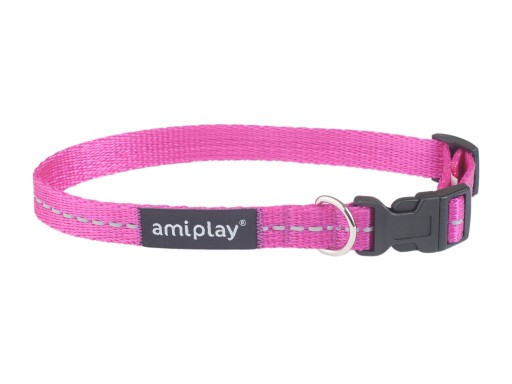 amiplay Reflective M reflexný golier, ružová