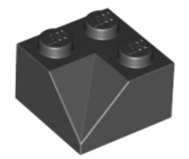 LEGO BLACK STRIEŠKA 2X2 Č. 3046A - PRE 1 KS