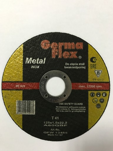 Germa Flex GFW13485 kovový rezací kotúč 125x1mm otvor 22,2 GFW13485