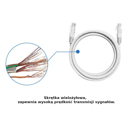 LAN KÁBEL CAT 5 SIEŤOVÝ KÁBEL RJ45 0,5M