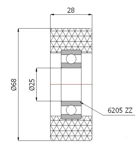VALCE VALCE fi 68mm TLAKOVÉ VALCE šírka 28mm