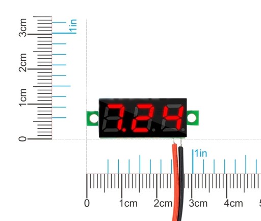 LED VOLTMETER 3-30V DC MIX FARBA R G B