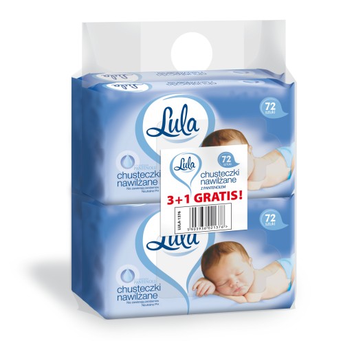 Lula PANTENOL vlhčené obrúsky 4 x 72 kusov